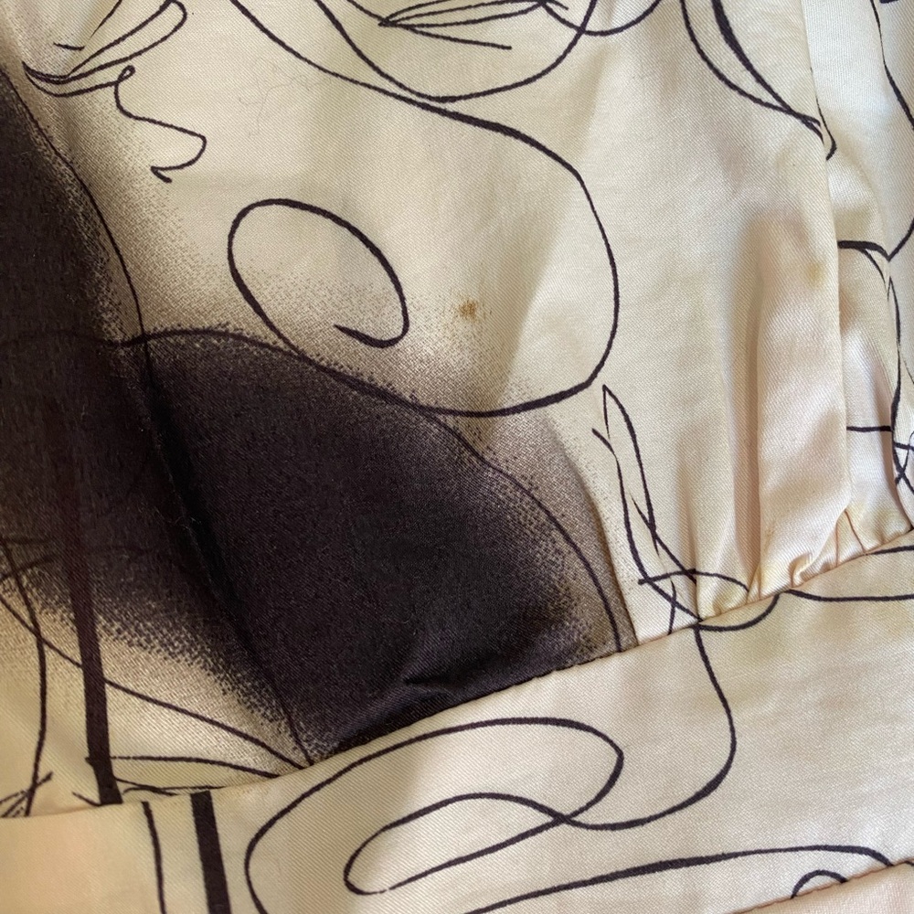 PRADA Sport Light Pink Ink Sketch Face Print Spaghetti Strap Pleated Sundress - Picture 7 of 8